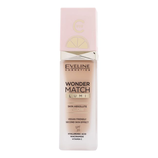 EVELINE WONDER MATCH LUMI makiažo pagrindas, 30 ml