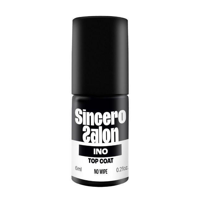 SINCERO SUPER SHINY INO NO WIPE gelinio nagų lako viršutinis sluoksnis, 6 ml