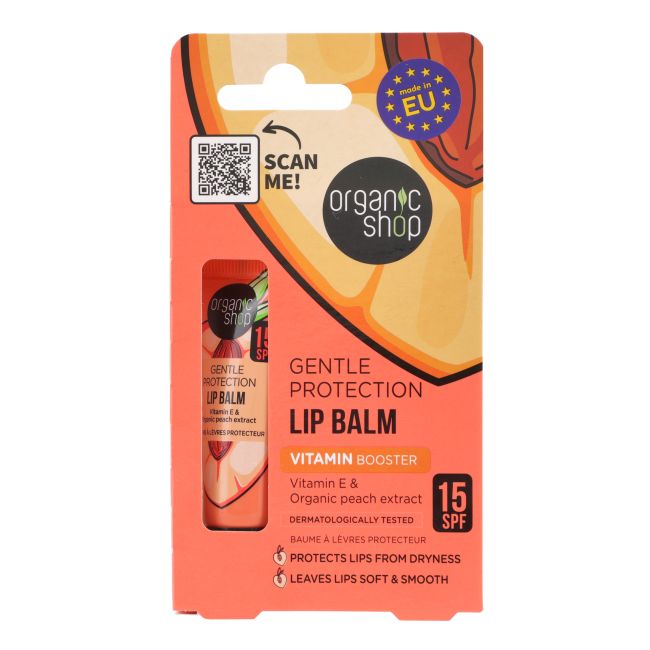 ORGANIC SHOP GENTLE PROTECTION lūpų balzamas, 10 ml