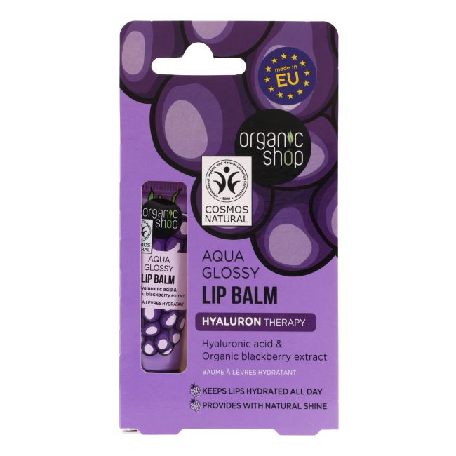 ORGANIC SHOP AQUA GLOSSY lūpų balzamas, 10 ml