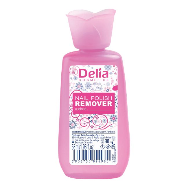 DELIA ACETONE nagų lako valiklis, 58 ml