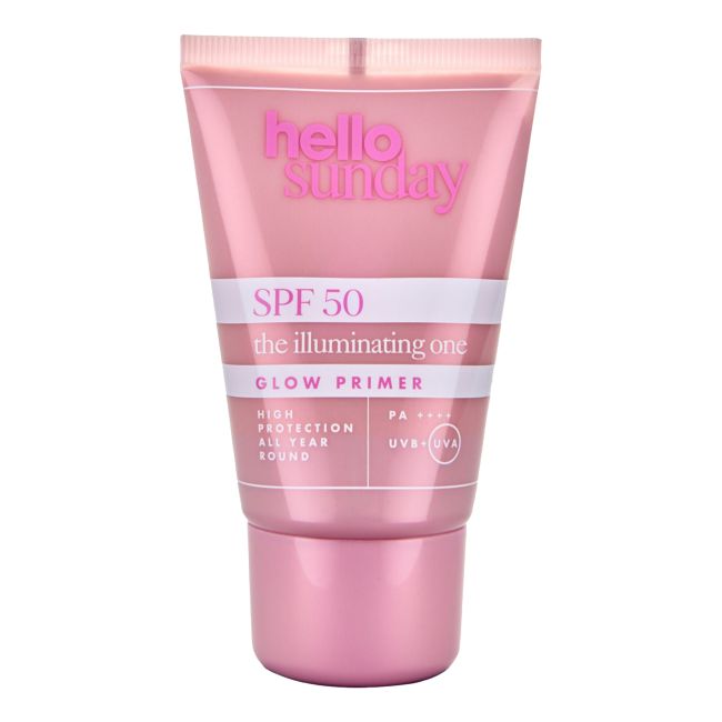 HELLO SUNDAY SPF 50 THE ILLUMINATING ONE GLOW apsauginis makiažo pagrindas, 50 ml