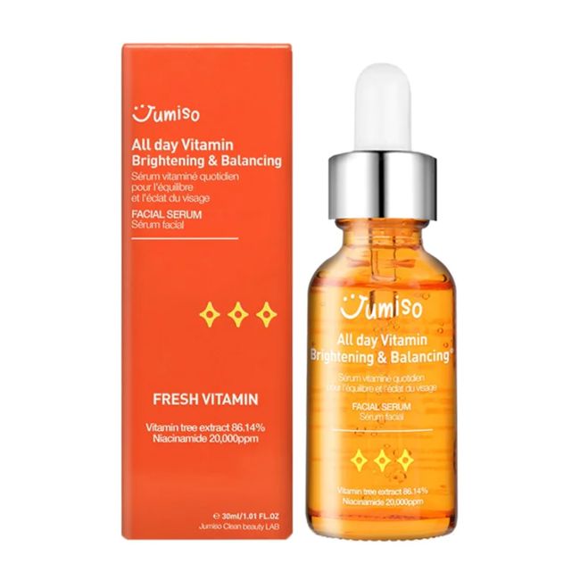 JUMISO ALL DAY VITAMIN BRIGHTENING & BALANCING veido serumas, 30 ml