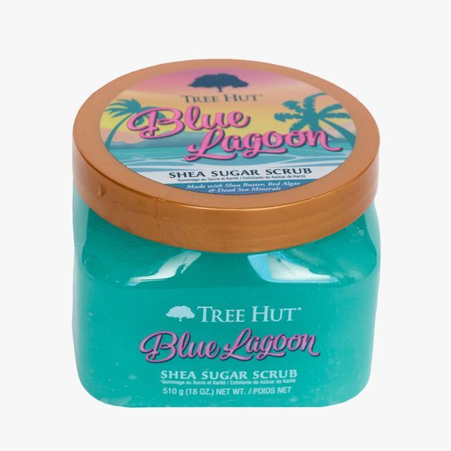 TREE HUT BLUE LAGOON SHEA SUGAR kūno šveitiklis, 510 g