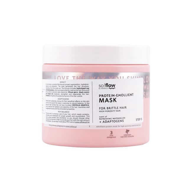 SO! FLOW PROTEIN-EMOLLIENT FOR BRITTLE plaukų kaukė, 400 ml