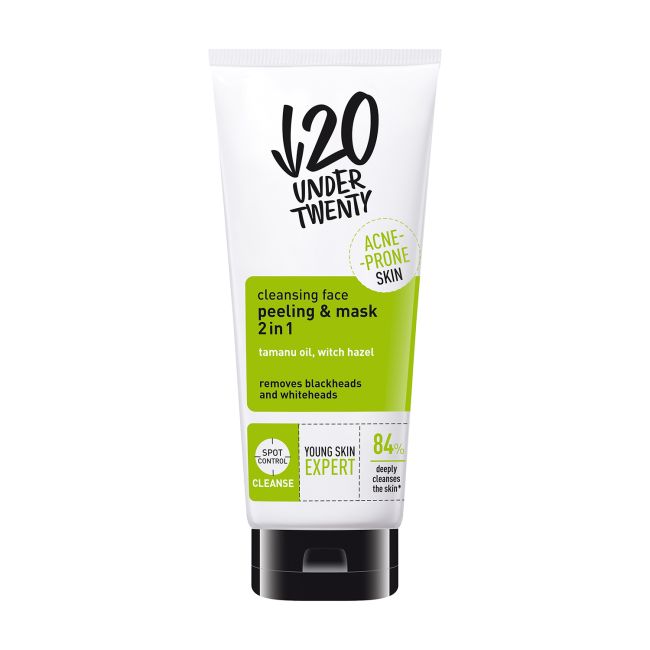 UNDER TWENTY ANTI ACNE CLEANSING veido šveitiklis - kaukė, 100 ml