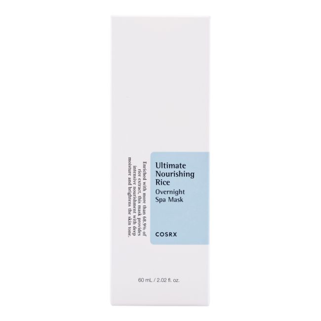 COSRX ULTIMATE NOURISHING RICE OVERNIGHT SPA naktinė veido kaukė, 60 ml