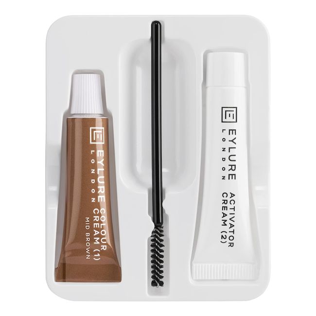EYLURE DYBROW MID BROWN rinkinys antakiams dažyti (2 x 5 ml)