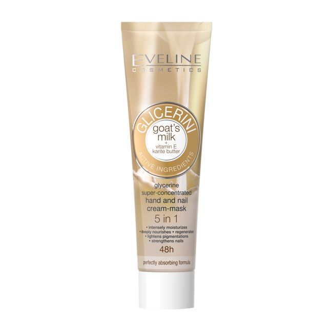 EVELINE GLICERINI 5 IN 1 rankų ir nagų kremas kaukė, 100 ml