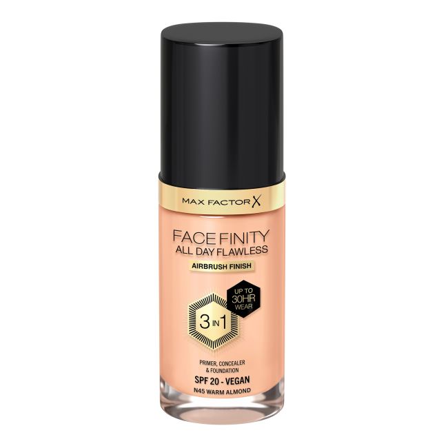 MAX FACTOR FACEFINITY 3 IN 1 SPF20 makiažo pagrindas, 30 ml