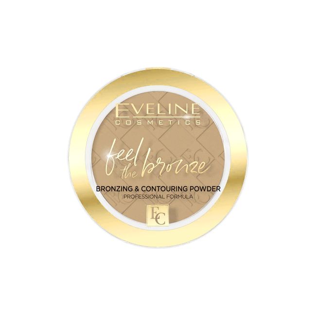 EVELINE FEEL THE BRONZE bronzinė veido bruožų modeliavimo pudra, 4 g