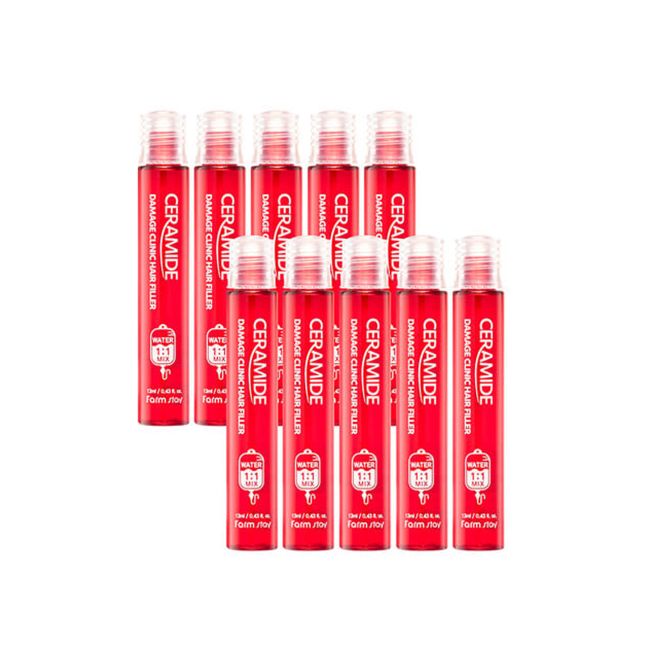 FARMSTAY CERAMIDE DAMAGE CLINIC plaukų priežiūros priemonė, 13 ml x 10 vnt.