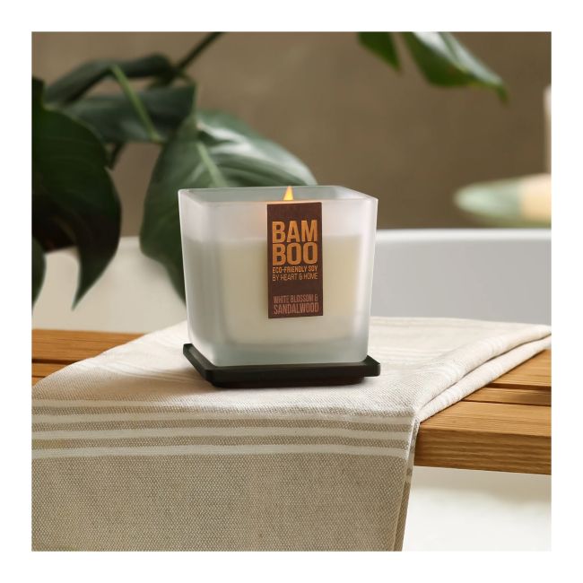 BAMBOO WHITE BLOSSOM SANDALWOOD aromatinė žvakė, 80 g