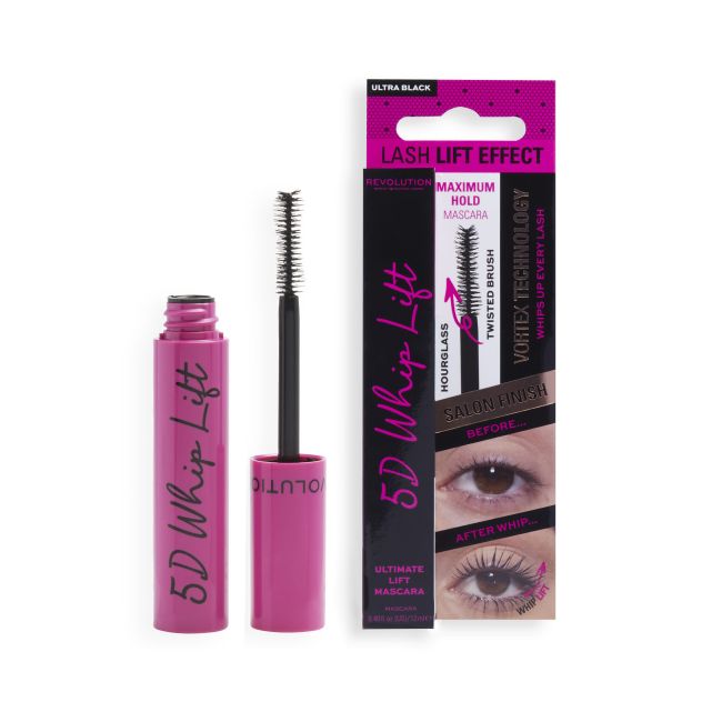 MAKEUP REVOLUTION 5D WHIP LIFT blakstienų tušas, 12 ml