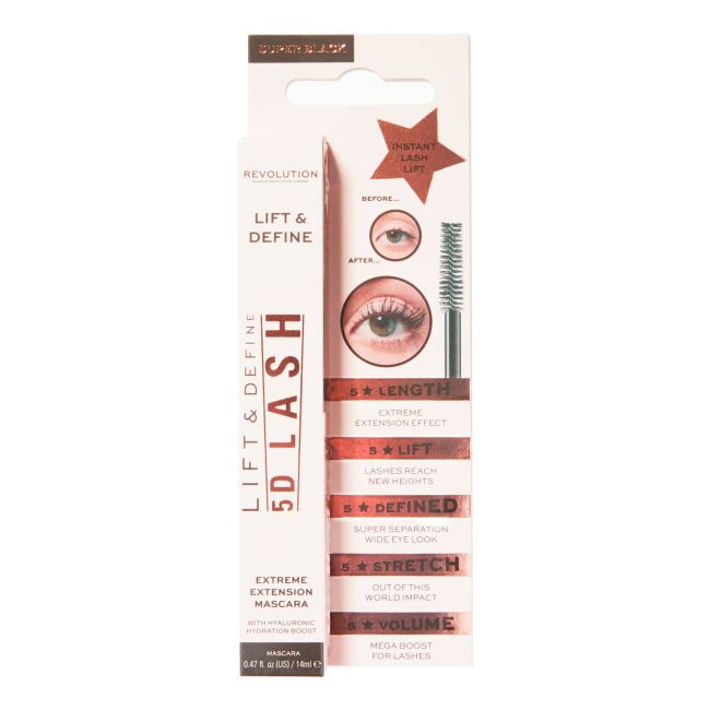 MAKEUP REVOLUTION 5D LASH LIFT & DEFINE blakstienų tušas, 14 ml