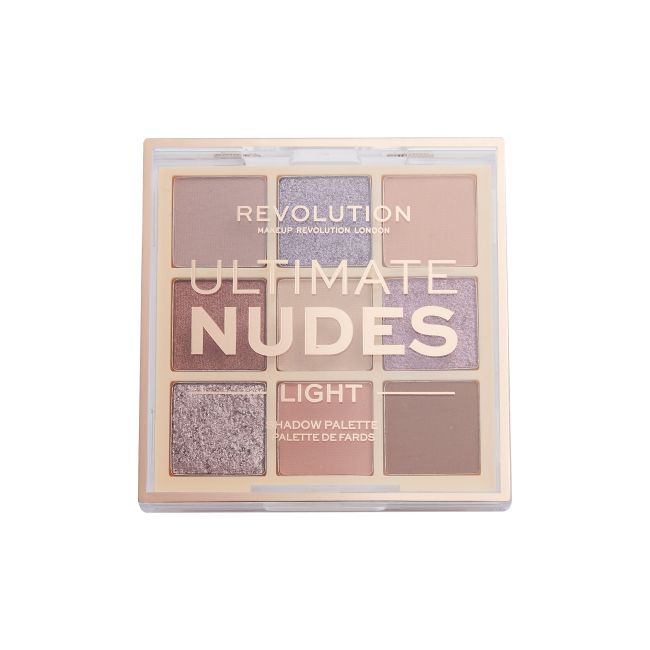 MAKEUP REVOLUTION ULTIMATE NUDES akių vokų šešėlių paletė, 9 x 0.9 g