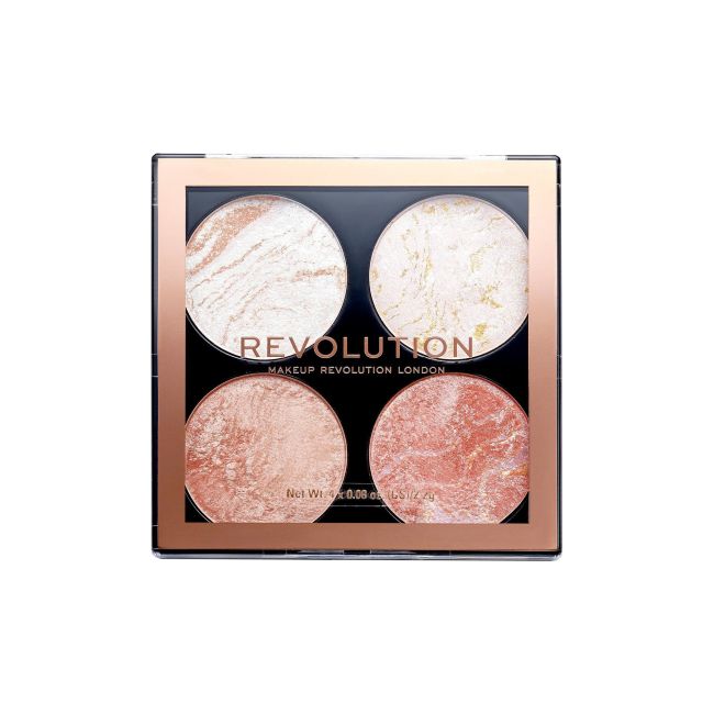 MAKEUP REVOLUTION CHEEK KIT veido bruožų modeliavimo pudrų rinkinys, 4 x 2,2 g