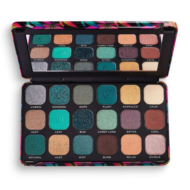MAKEUP REVOLUTION CHILLED akių vokų šešėlių paletė, 18 x 1.1 g