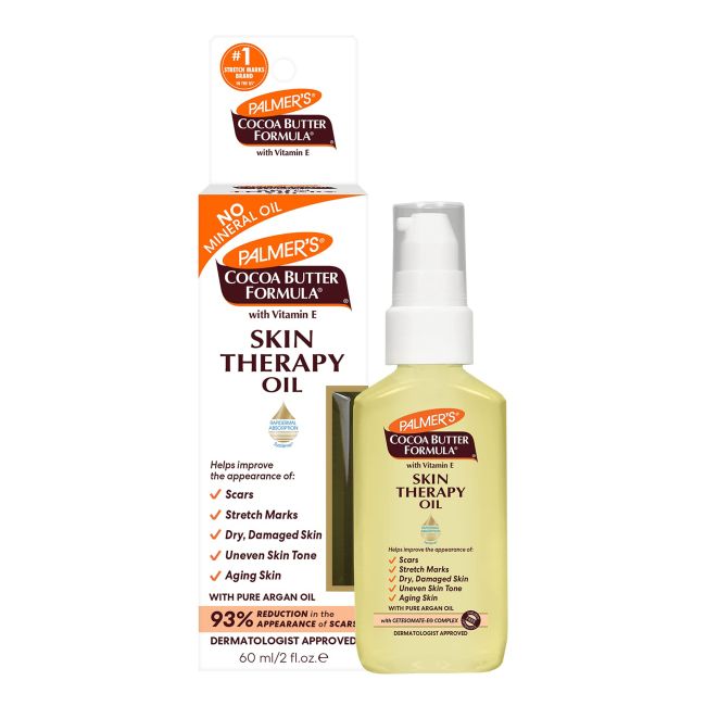 PALMER'S COCOA BUTTER FORMULA SKIN THERAPY kūno ir veido aliejus, 60 ml
