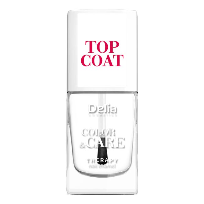 DELIA COLOR & CARE viršutinis nagų lako sluoksnis, 11 ml