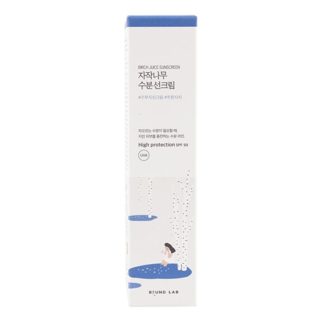 ROUND LAB BIRCH JUICE SUNSCREEN SPF50 veido kremas nuo saulės