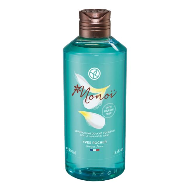 YVES ROCHER MONOI plaukų šampūnas ir kūno prausiklis, 400 ml