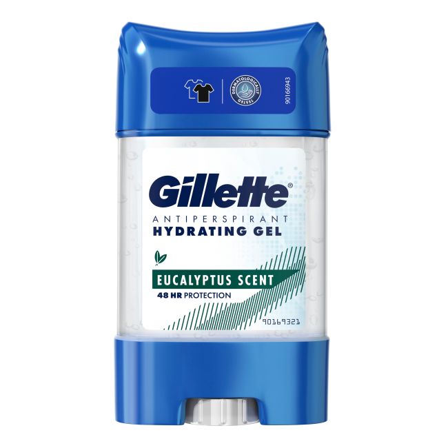 GILLETTE HYDRATING GEL EUCALYPTUS SCENT pieštukinis antiperspirantas, 70 ml
