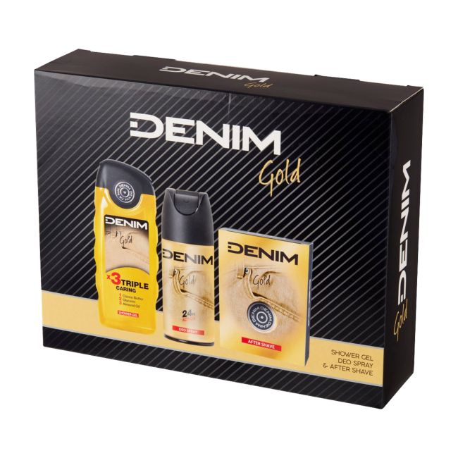 DENIM GOLD vyrų kosmetikos rinkinys