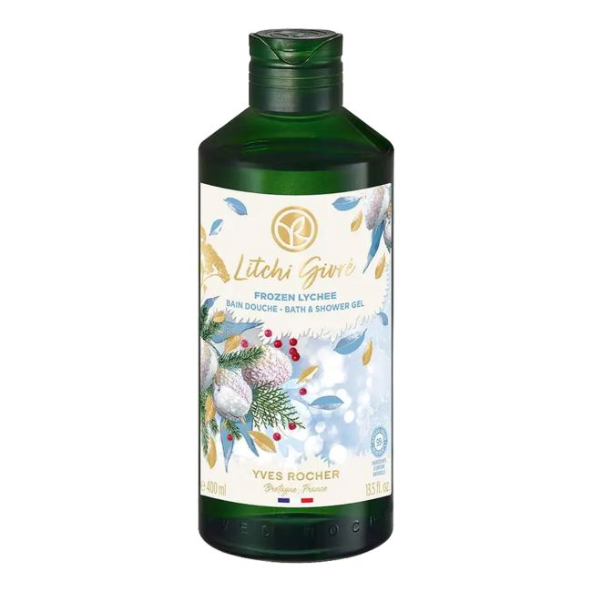 YVES ROCHER FROZEN LYCHEE vonios ir dušo želė, 400 ml