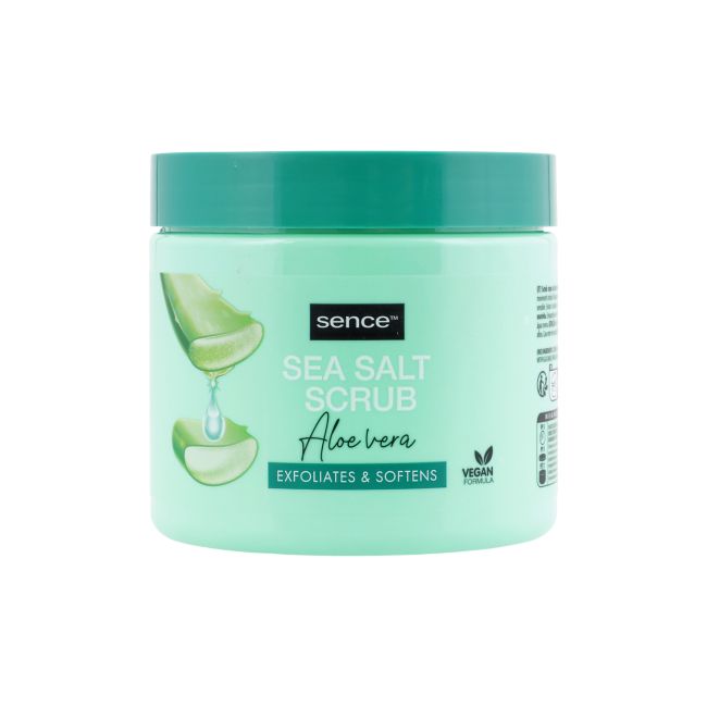 SENCE SEA SALT ALOE VERA kūno šveitiklis, 500 g