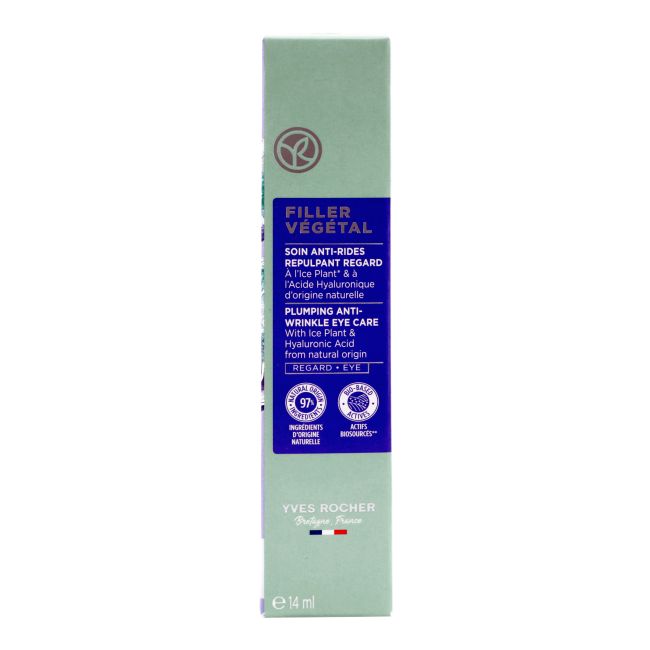 YVES ROCHER FILLER VEGETAL PLUMPING ANTI-WRINKLE paakių kremas, 14 ml