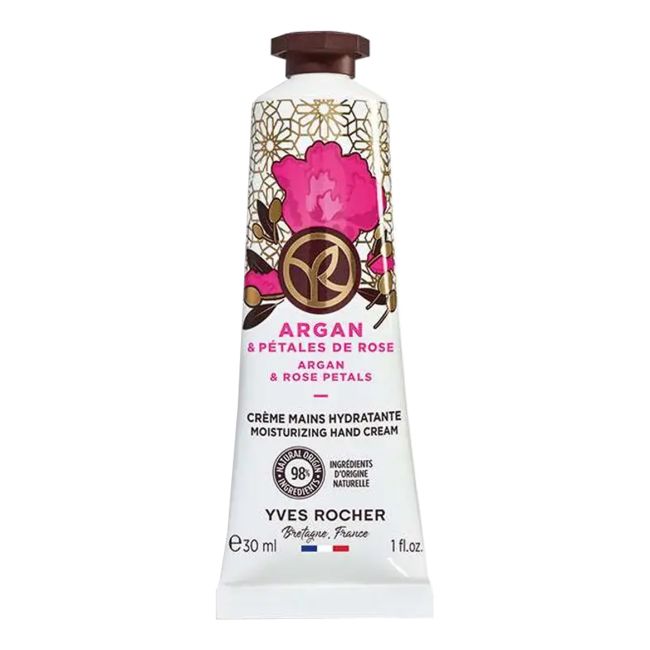 YVES ROCHER ARGAN & PETALES DE ROSE rankų kremas, 30 ml
