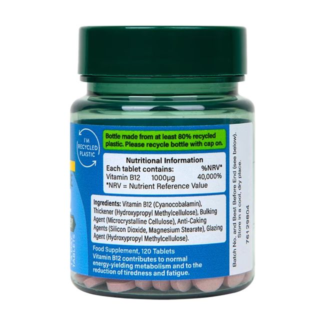 H&B HIGH STRENGTH Vitaminas B12 1000 µg, 120 tablečių