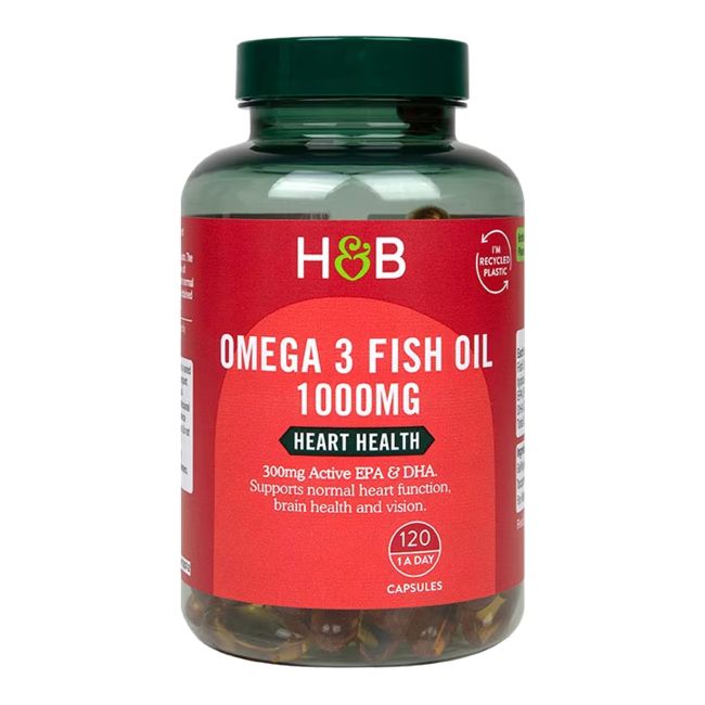 H&B OMEGA 3 žuvų taukai 1000 MG, 120 kapsulių