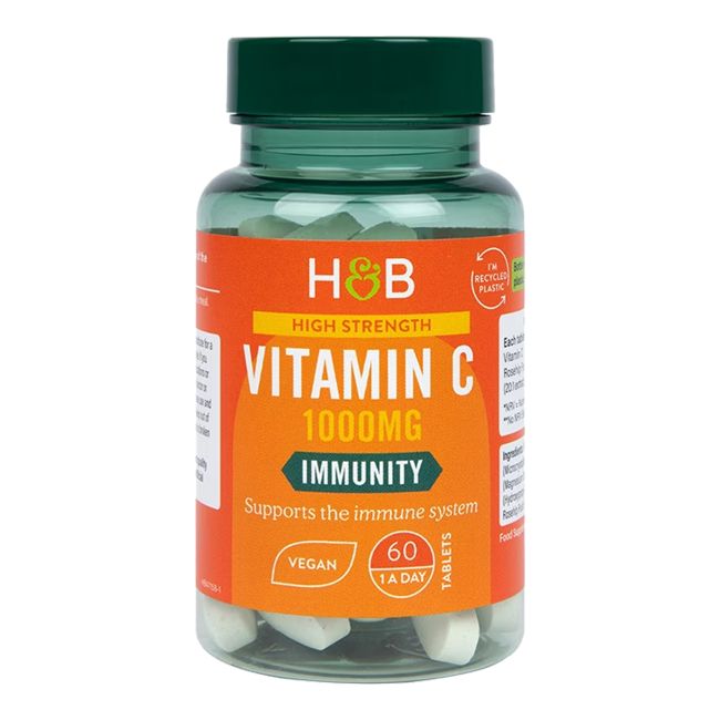 H&B HIGH STRENGTH Vitaminas C 1000 MG, 60 tablečių