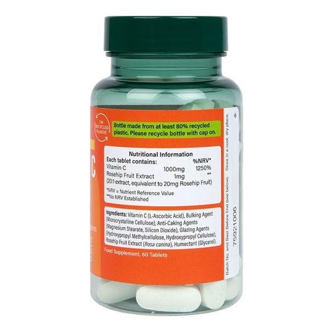 H&B HIGH STRENGTH Vitaminas C 1000 MG, 60 tablečių