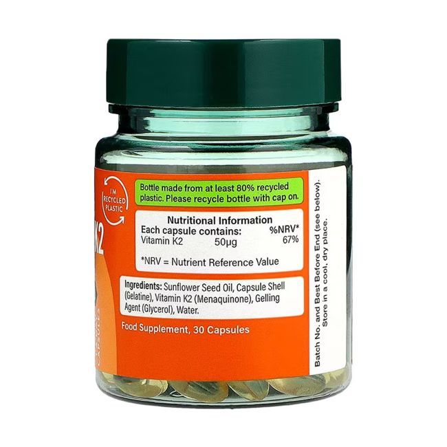 H&B Vitaminas K2 50 µg, 30 kapsulių