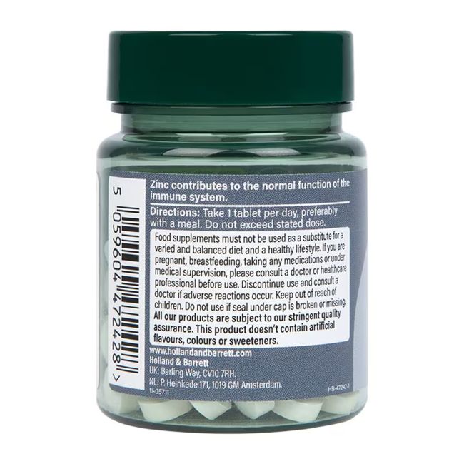 H&B Cinkas imunitetui 15 MG, 60 tablečių