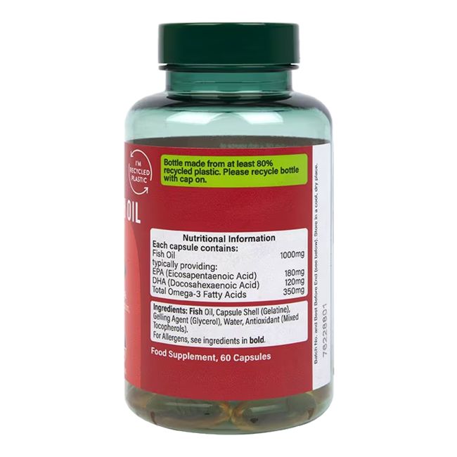 H&B OMEGA 3 Žuvų taukai 1000 MG, 60 kapsulių