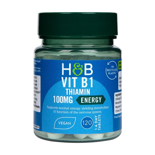 H&B Vitaminas B1 (Tiaminas) 100 MG, 120 tablečių