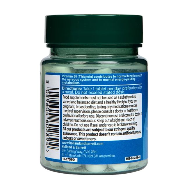 H&B Vitaminas B1 (Tiaminas) 100 MG, 120 tablečių