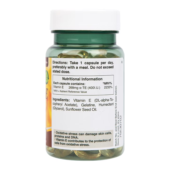 H&B Vitaminas E 400 TV, 90 kapsulių