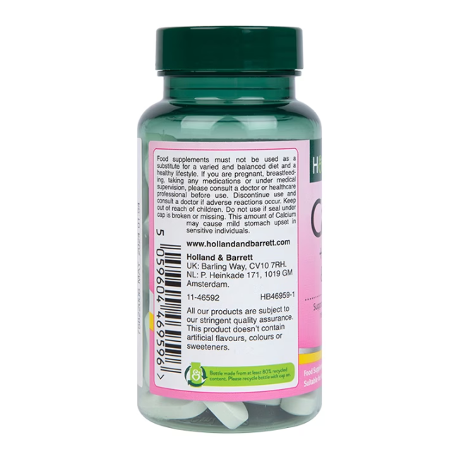 H&B Kalcis + magnis ir vitaminas D, 60 tablečių