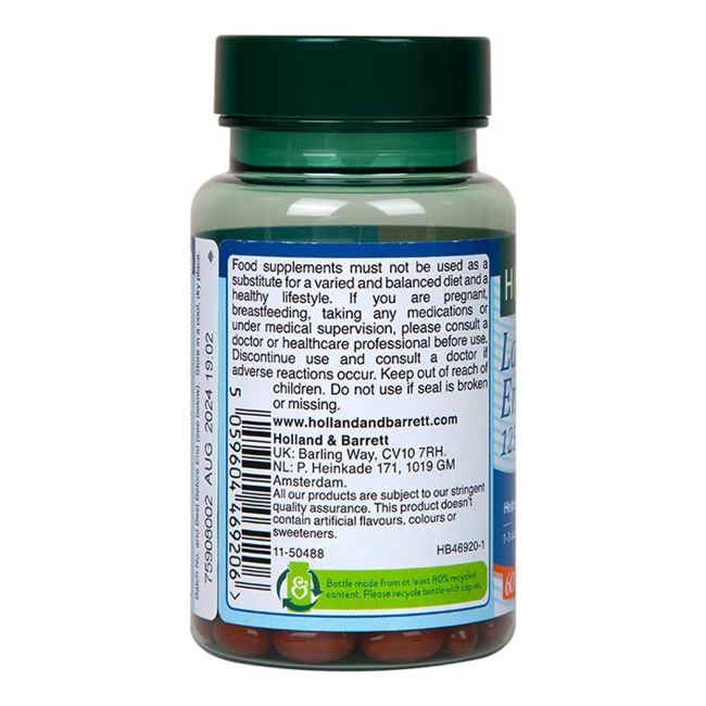 H&BLaktazės fermentas 125 MG, 60 kapsulių