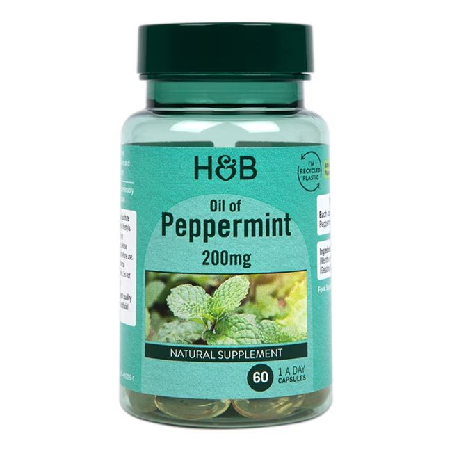 H&B Pipirmėčių aliejus 200 MG, 60 kapsulių