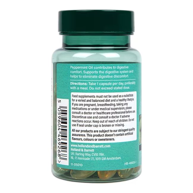 H&B Pipirmėčių aliejus 200 MG, 60 kapsulių
