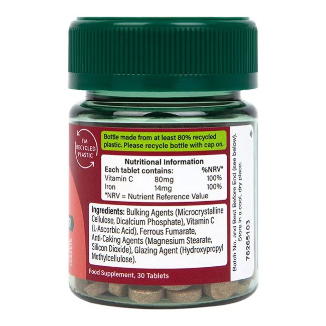 H&B Geležis ir Vitaminas C , 30 tablečių