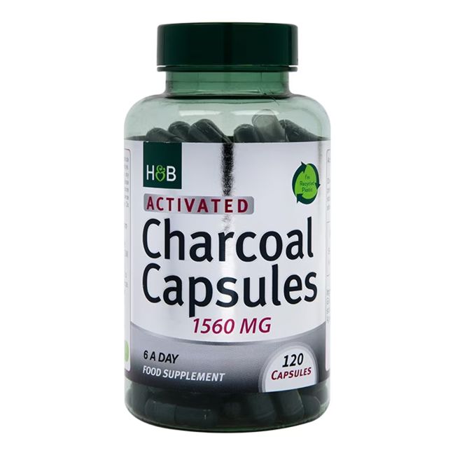 H&B Aktyvuota anglis 1560 MG, 120 kapsulių