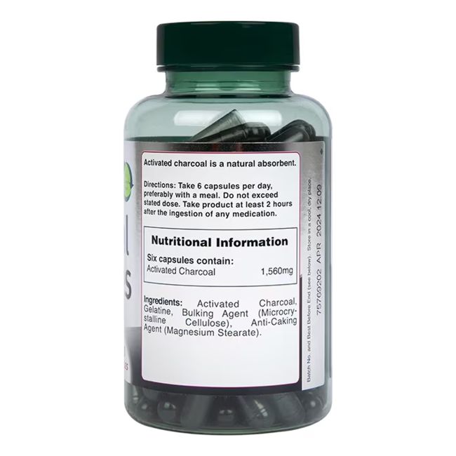H&B Aktyvuota anglis 1560 MG, 120 kapsulių