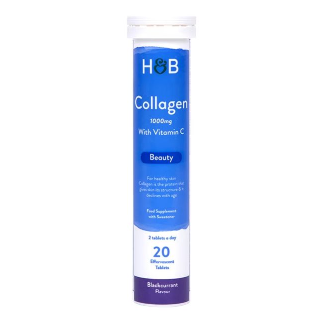 H&B Kolagenas 1000 MG, 20 šnypščiųjų tablečių
